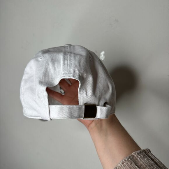NWOT Livin Cool White Adjustable Baseball Cap Hat Black Livin Cool Graphic OS main image 8